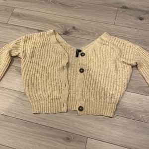 Tan cropped cardigan